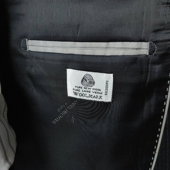 Daniel Hechter Paris 42R Wool 2 Button Charcoal Pinstripe 2pc Suit 34x26.5 FF - Picture 8 of 16